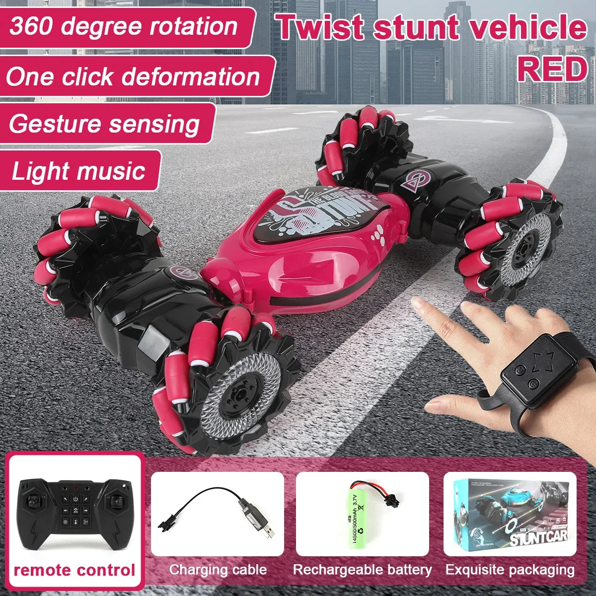 Stunt RC Climbing Car With LED Light Gesture