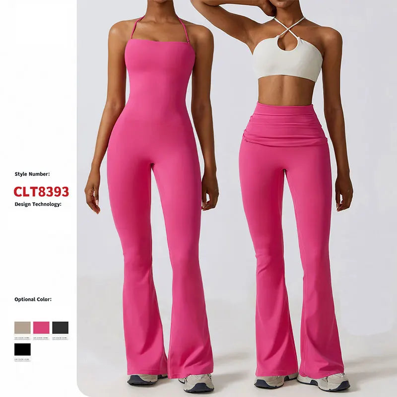 One Piece Yoga Suit for Women Fitness Flare Pants