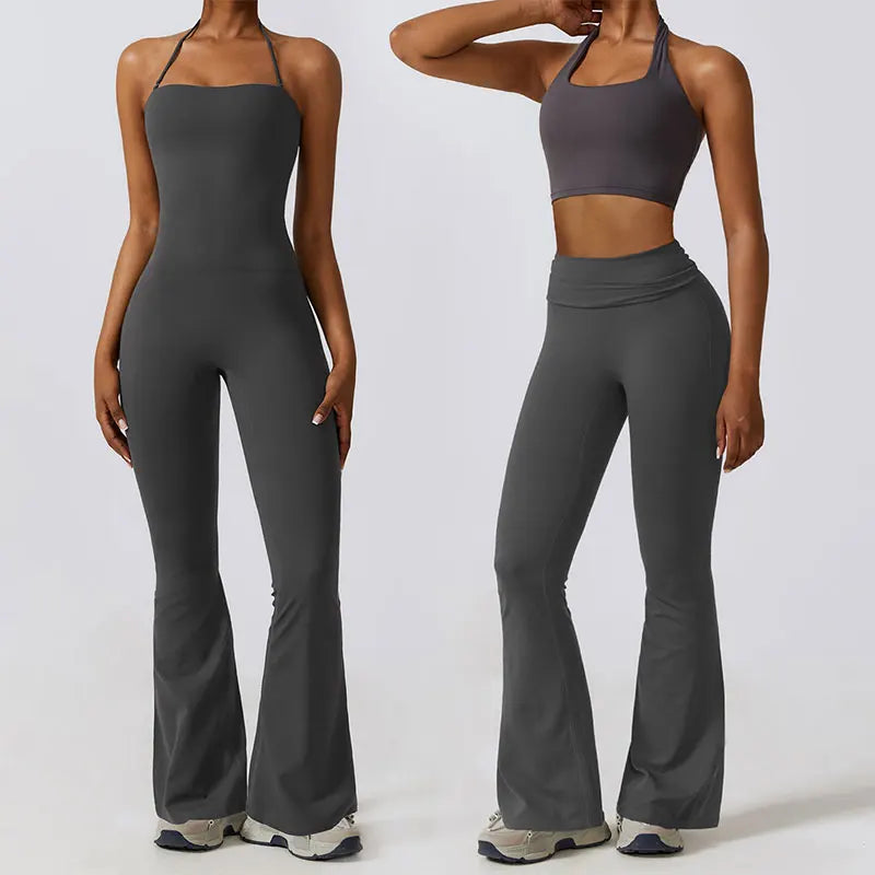 One Piece Yoga Suit for Women Fitness Flare Pants