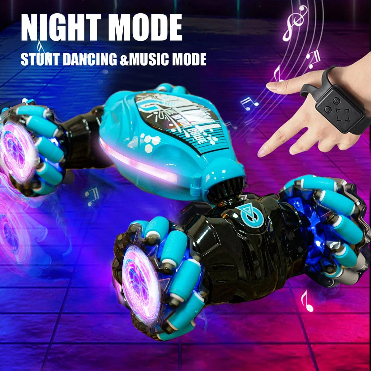 Stunt RC Climbing Car With LED Light Gesture