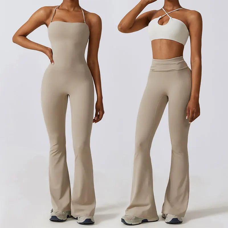 One Piece Yoga Suit for Women Fitness Flare Pants