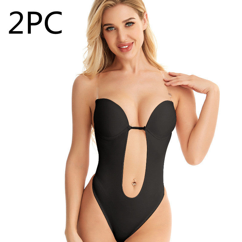 Backless One-piece Underwear Bra Tube Top Tube Top Big Breasts Show Small Artifact Bra