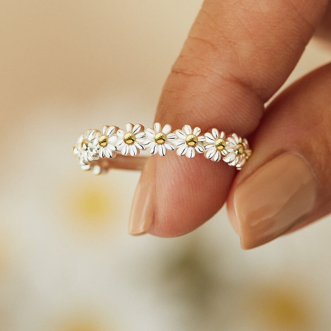 Fashion Sweet Little Daisy Ring Wild Flower Ring