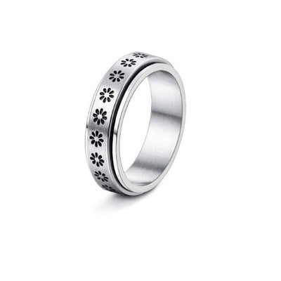 Stainless Steel Rotatable Ring To Relieve Anxiety