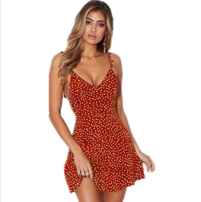 Polka-dot Beach Dress Summer Fashion Sundress