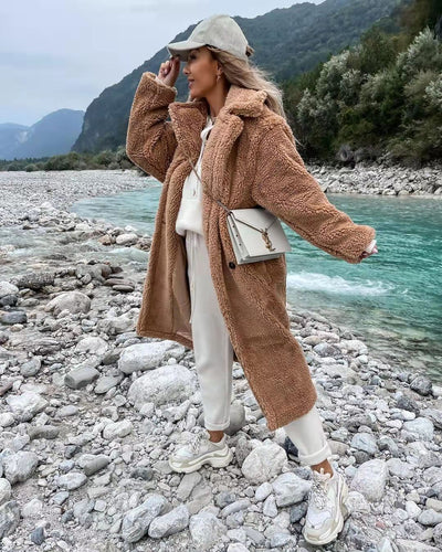 Classic Shaggy Women's Long Fur Coat