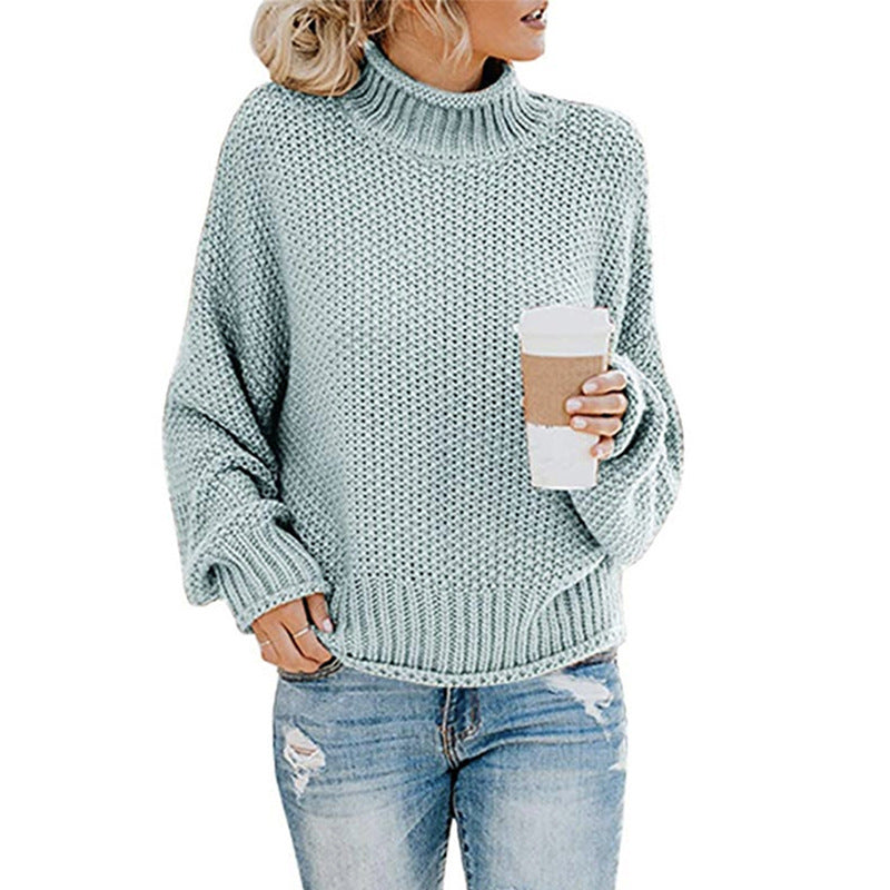 Cardigan Thick Thread Turtleneck Pullover Sweater