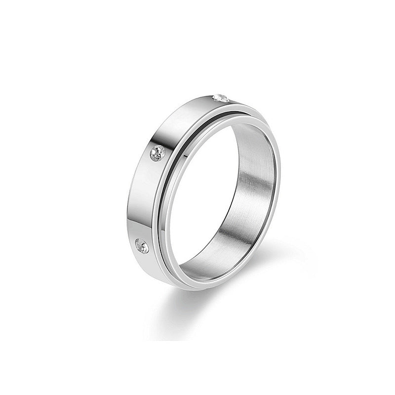 Stainless Steel Rotatable Ring To Relieve Anxiety