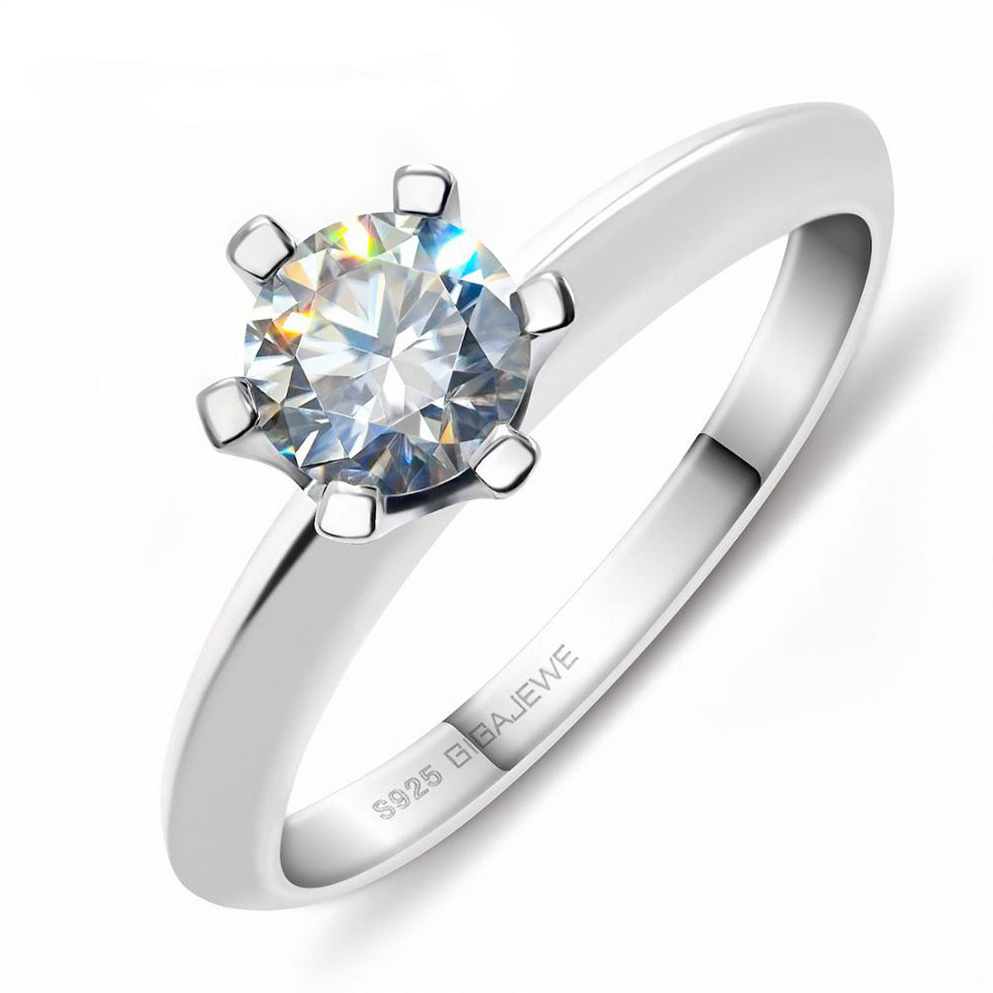 Moissanite Ring 925 Silver Ring Colored Moissanite Jewelry