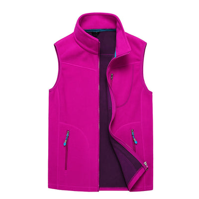Outdoor Fleece Vest Couple Style Outerwear Jacket For Women