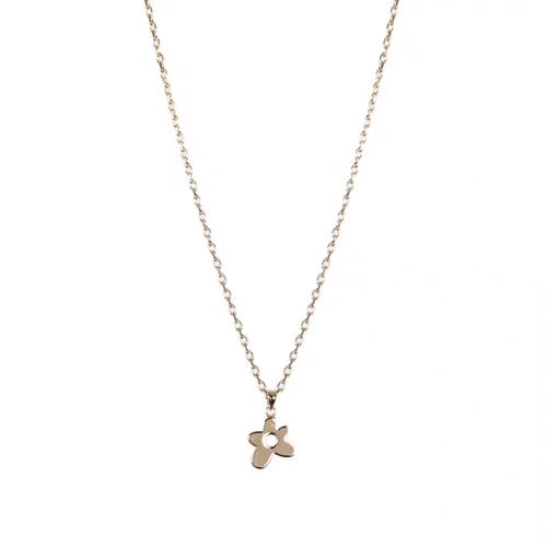 Women's Fashion Gold Small Flower Pendant Necklace