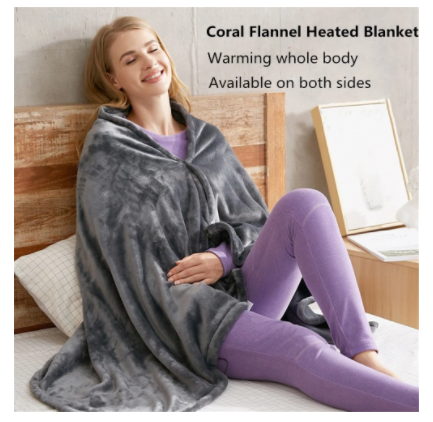 Winter Flannel Usb Heated Blanket Cold Protection Body Warmer
