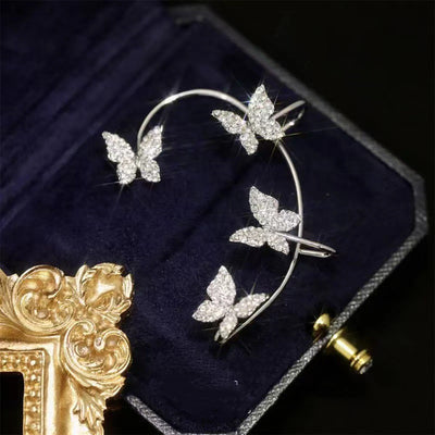 Fashion Earring Butterfly Ear Clip And Ear Hook