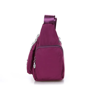 Women Shoulder Bag Multi-pocket Design Waterproof Casual High Capacity Crossbody Bag