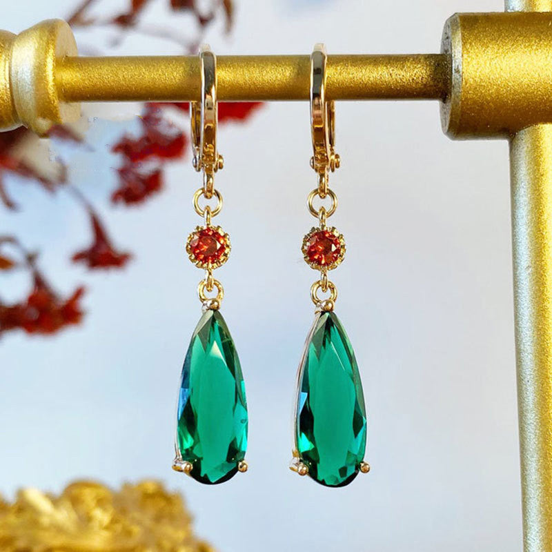 New Fashion Jewelry Alloy Emerald Ear Clip