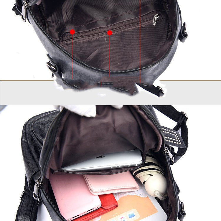 Shoulder Bag Cowhide Korean Version Of The Original Small Backpack Female